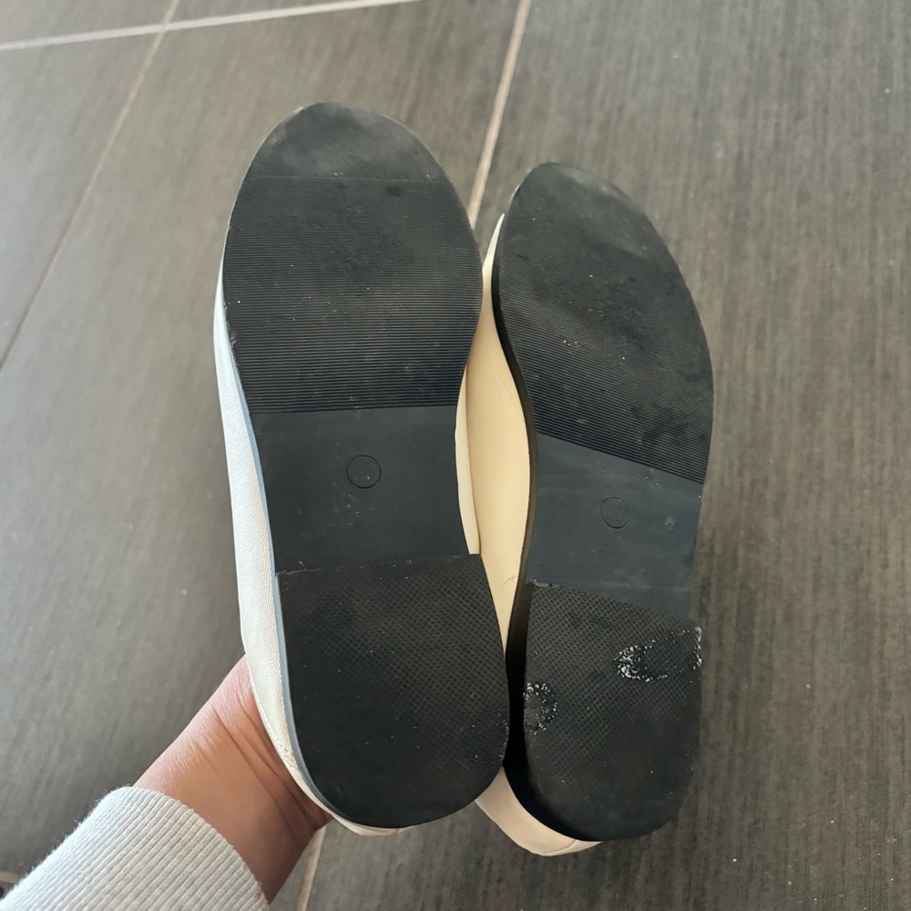 Soft Vegan Leather Cream Loafers - Picture 7 of 7